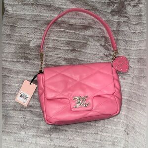 Juicy Couture Pink Quilted Shoulder Bag